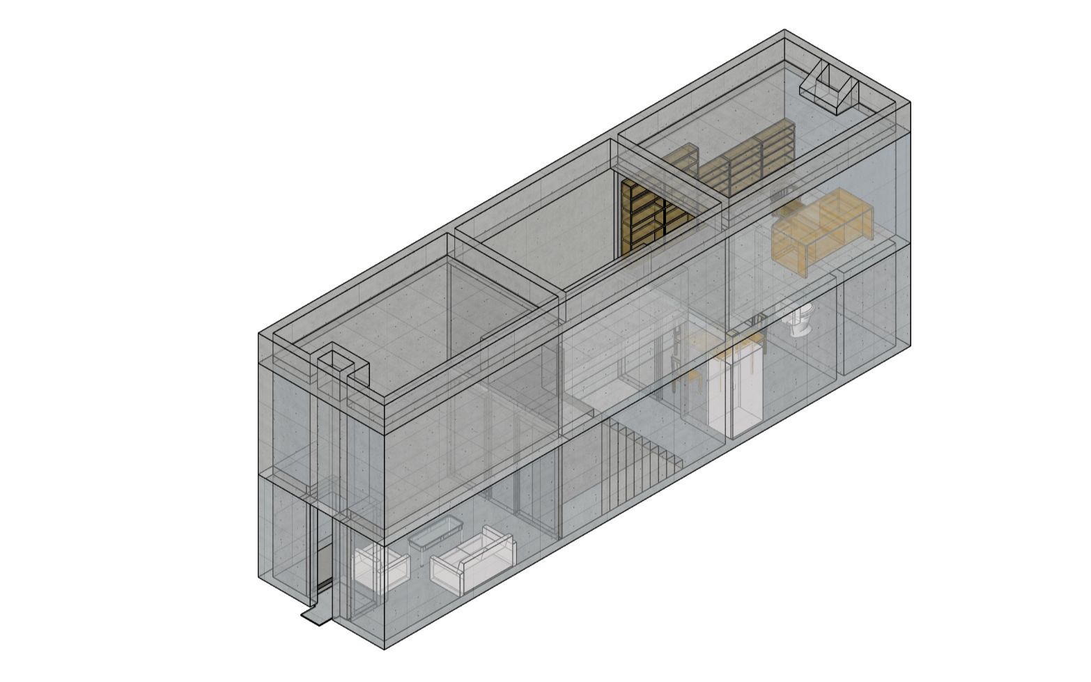 建筑大师作品su模型--住吉的长屋1975|安藤忠雄ando