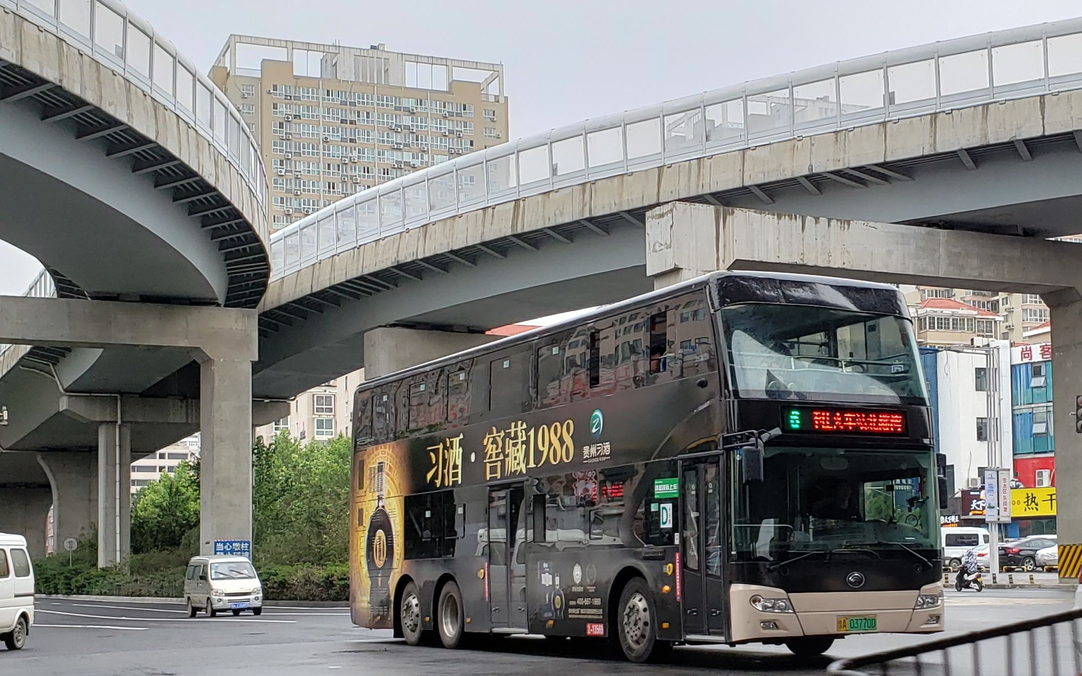 双层游绿城郑州公交6路原速原声前方展望pov火车站东赵公交站