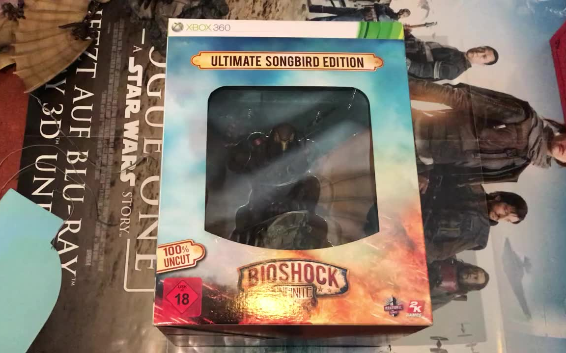 [图]精简版开箱 生化奇兵无限 终极夜莺典藏版 BioShock Infinite - Ultimate Songbird Edition 开箱视频 内容物介绍