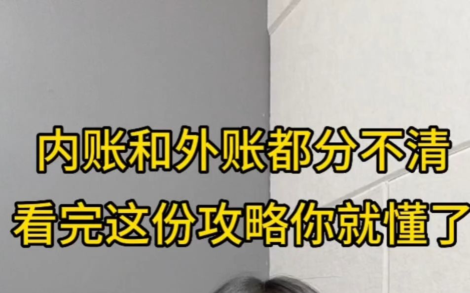 内帐和外账都分不清看完这份攻略你就懂了哔哩哔哩bilibili