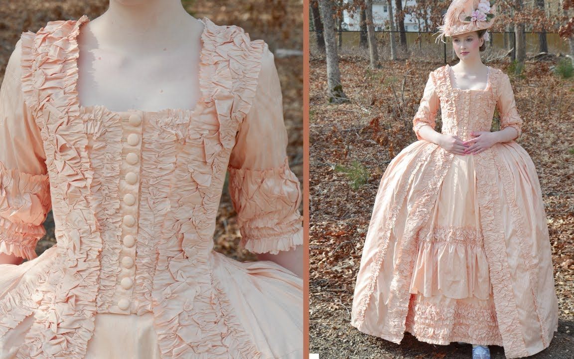 【搬运】做一条18世纪洛可可式长袍robe à la fran04aise(下)