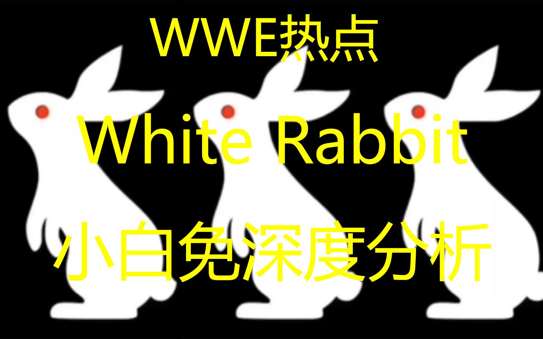 WWE热点:White Rabbit小白免深度分析哔哩哔哩bilibili