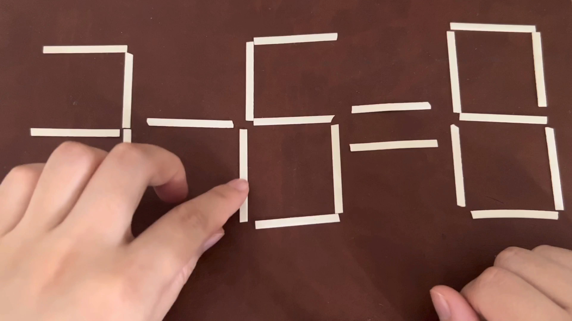 趣味数学:3-6=8,移动一根火柴棒,使等式成立