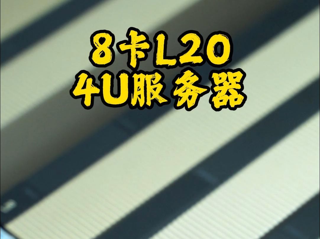 今天帮客户装一台8卡L20服务器在人工智能 云计算 图形处理等领域具有广泛的应用前景