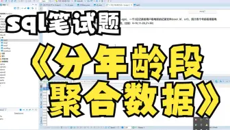 HQL分年龄段统计数据