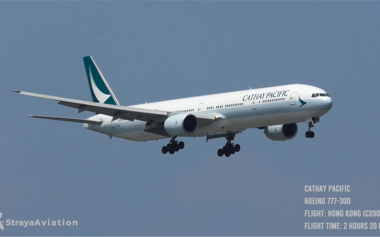 稀有国泰航空777300降落mnlrpll