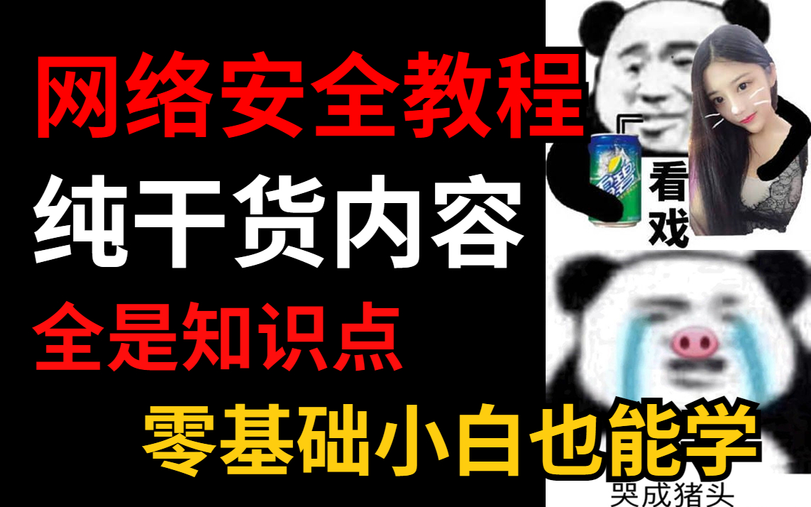 网络安全教程,纯干货内容全是知识点,整整300集,零基础小白也能学哔哩哔哩bilibili