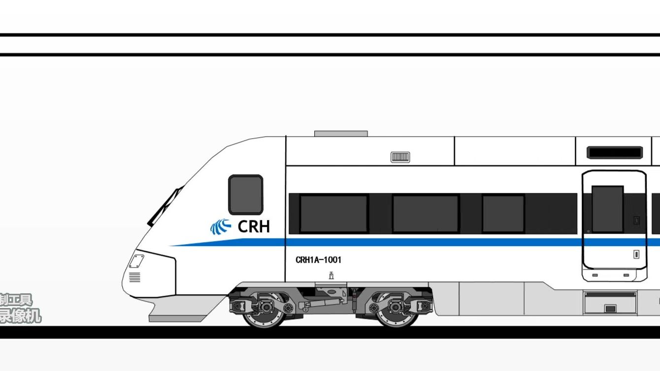 手绘和谐号crh1a动车组