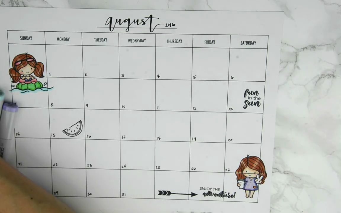 如何自制月历Cute DIY Monthly Calendar哔哩哔哩bilibili