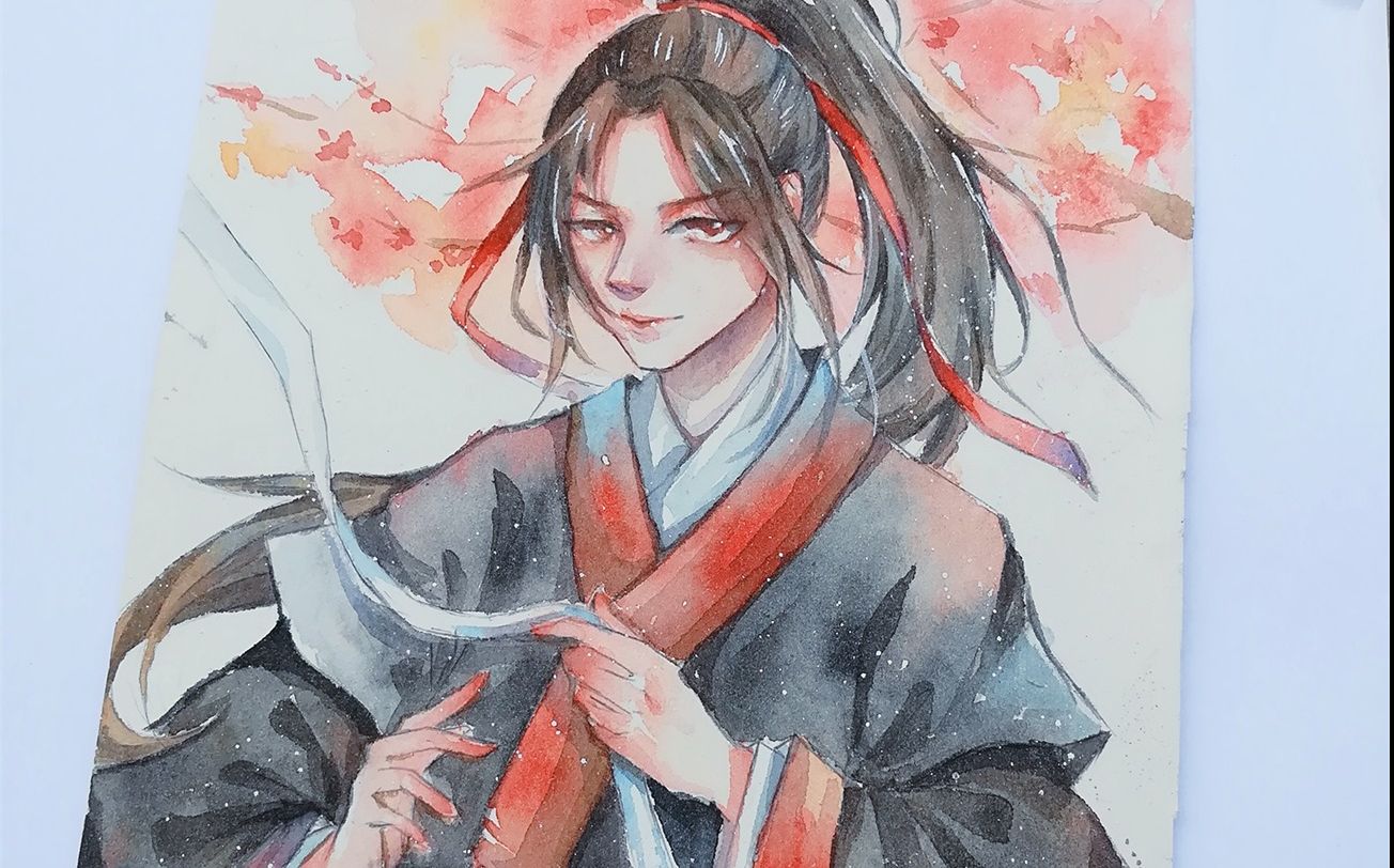 【水彩/魔道祖师】画一个羡羡_哔哩哔哩 (゜-゜)つロ 干杯~-bilibili