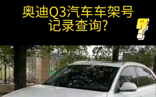 奥迪q3汽车车架号记录查询?_哔哩哔哩_bilibili