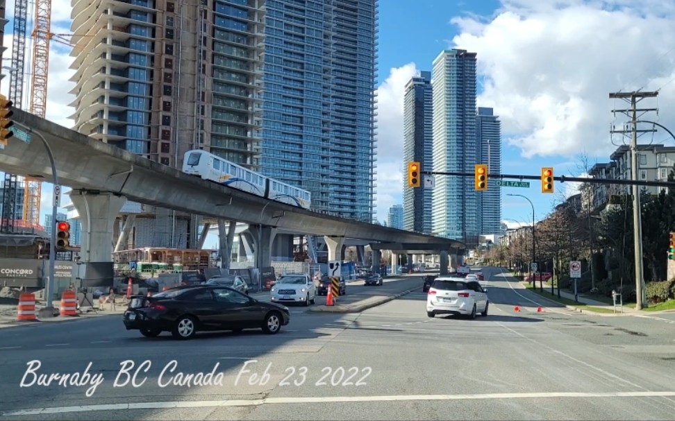 驾驶在本拿比  加拿大街景|Burnaby ＂Brentwood＂ BC Canada Feb 2022哔哩哔哩bilibili