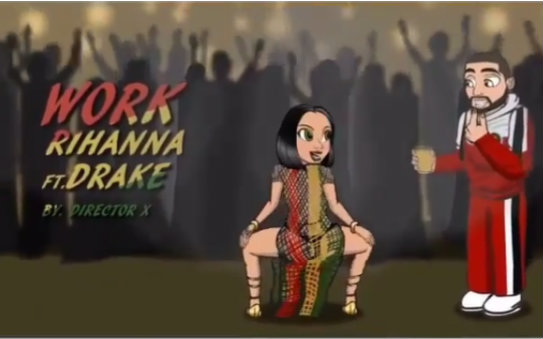 badgalriri蕾哈娜work单曲mv宣传动画