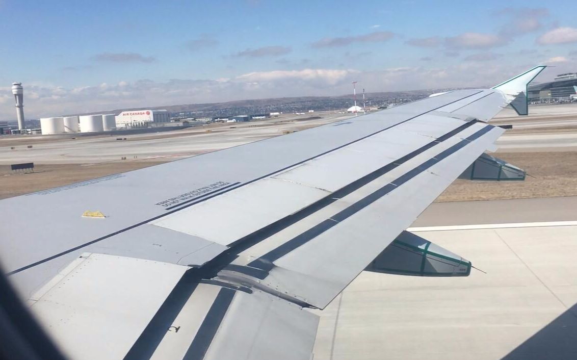 air canada ac144 calgary-montreal 卡尔加里国际机场起飞全程