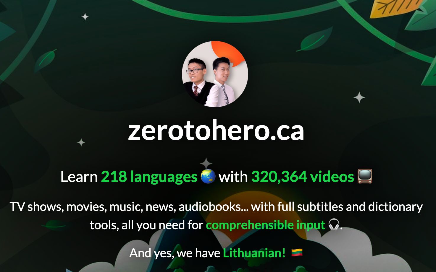 自然学习200种语言(可理解输入)外语学习网站 zerotohero.ca 功能更新哔哩哔哩bilibili