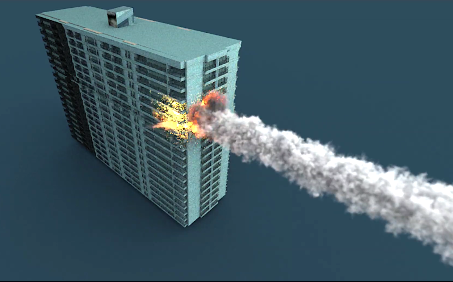 大楼爆炸特效图片