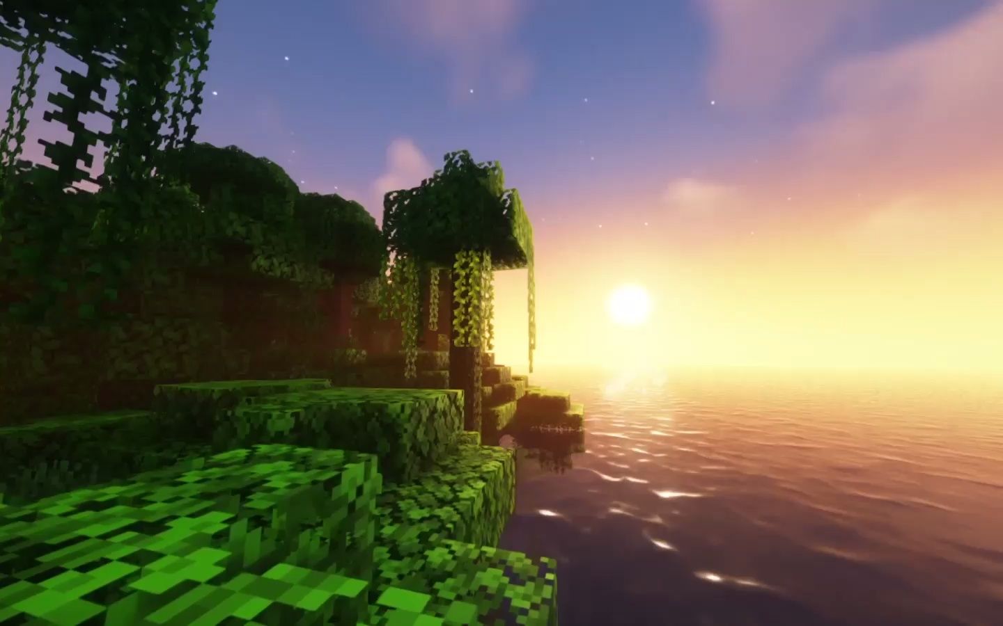 放松下来 在minecraft里看一场日出