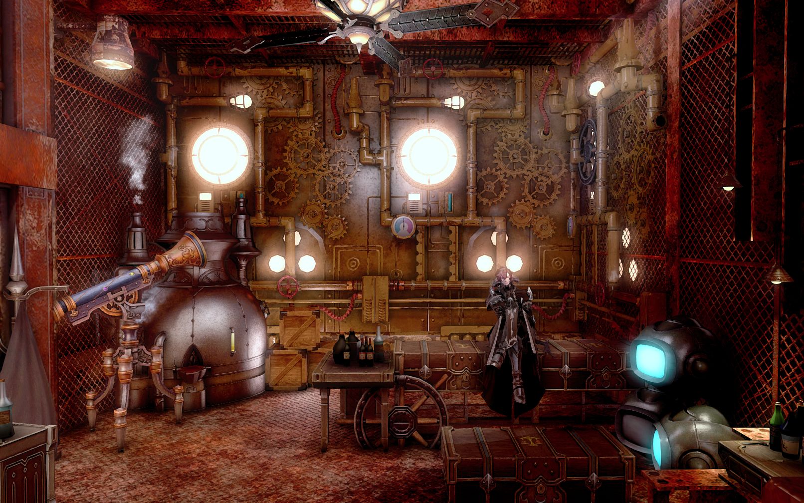 【ff14装修】个人房间丨蒸汽朋克风酒吧