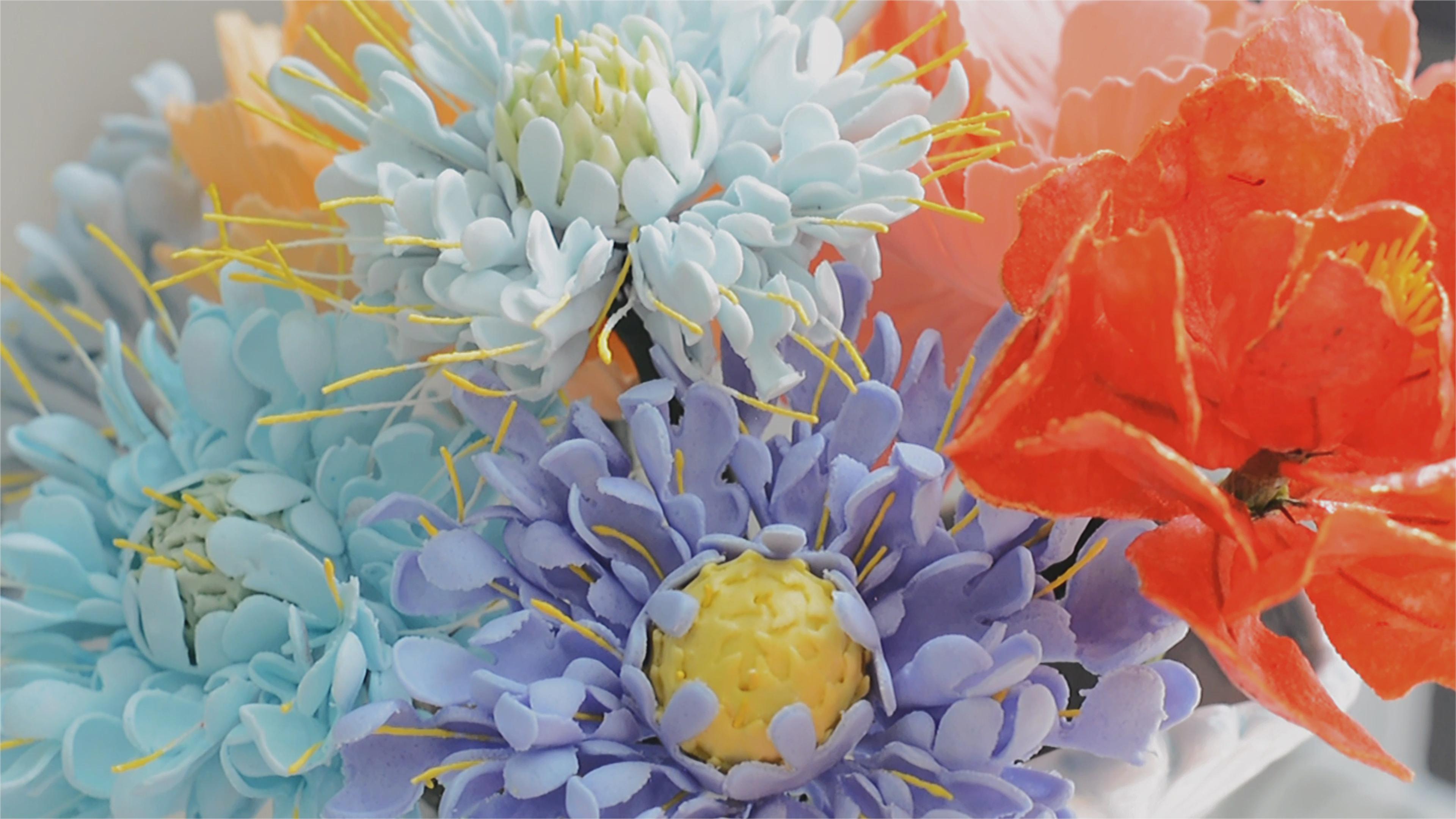 超高颜值的翻糖花卉制作,简单易上手,永不凋零!