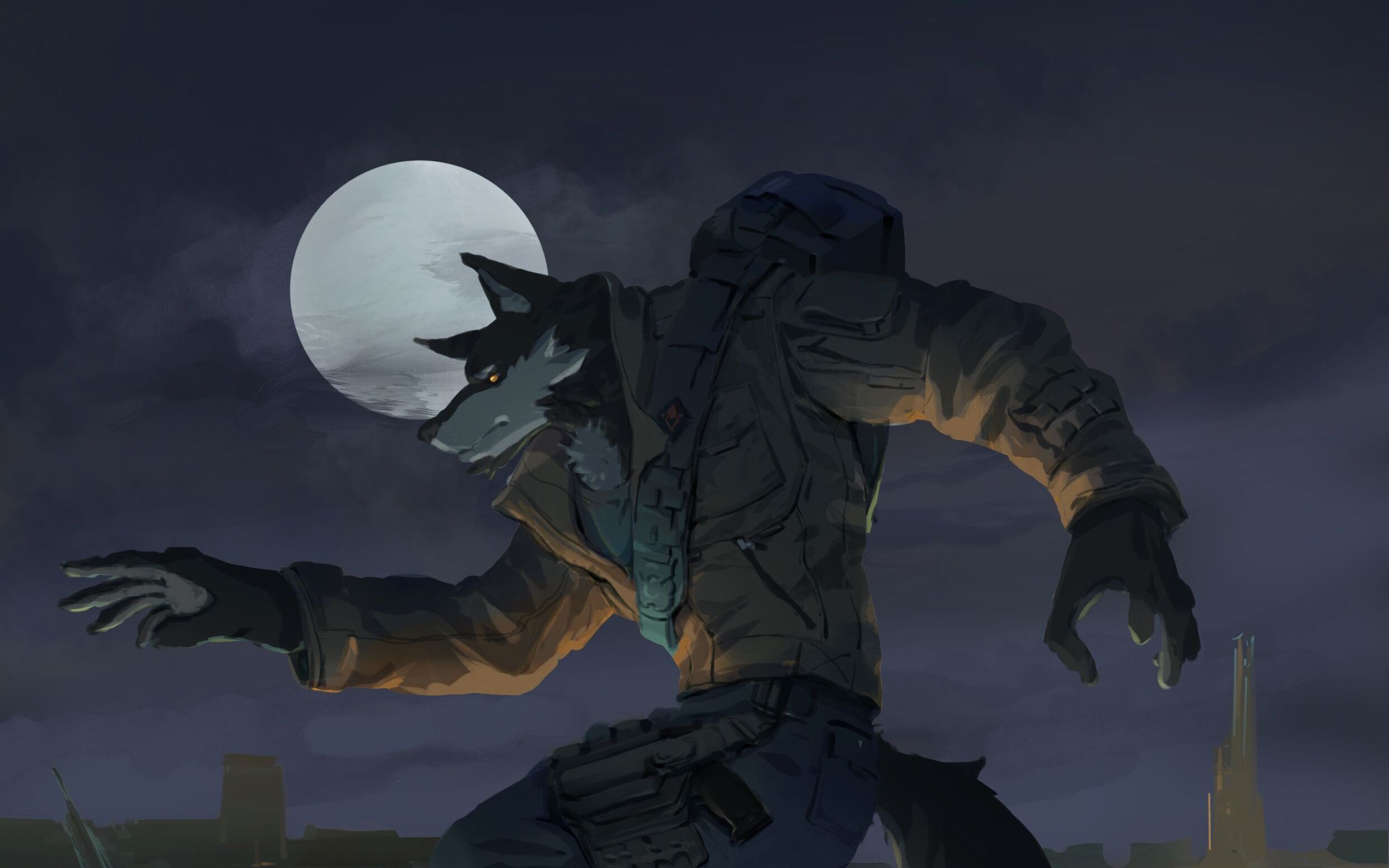 procreate厚涂摸一只狼