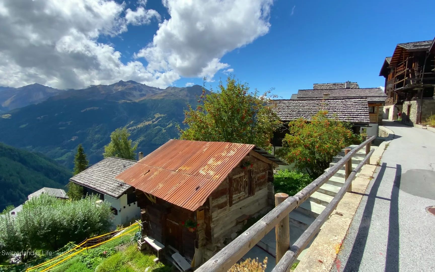 瑞士「chandolin 」位于瓦莱州安尼维尔山谷的最美小镇