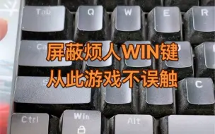 下载视频: 屏蔽烦人WIN键 从此游戏不误触