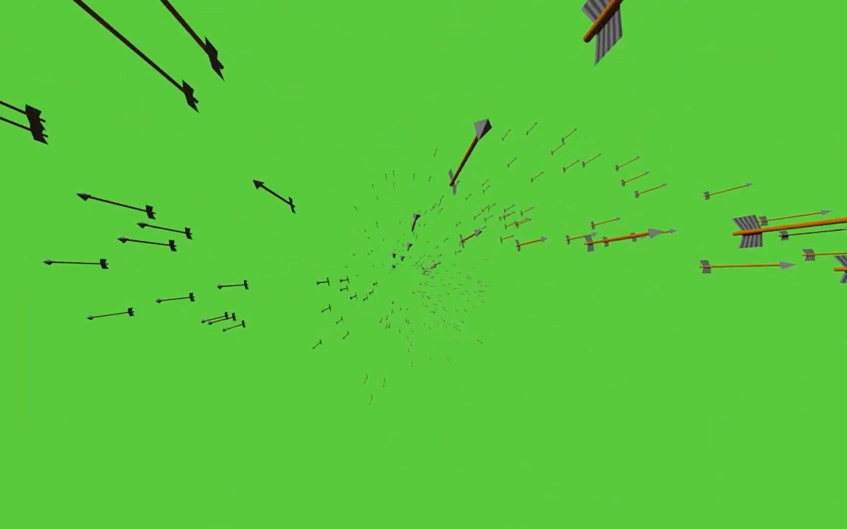 【绿幕素材】射箭,漫天的箭矢,影视动漫修仙系列特效素材,无水印,可