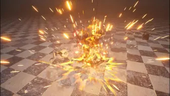 【UE5Niagara】四相之力课程作业三_千裂火刃