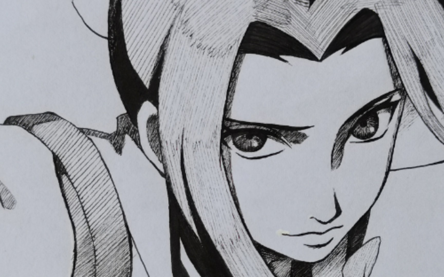 【动漫排线过程】火影忍者手游61白