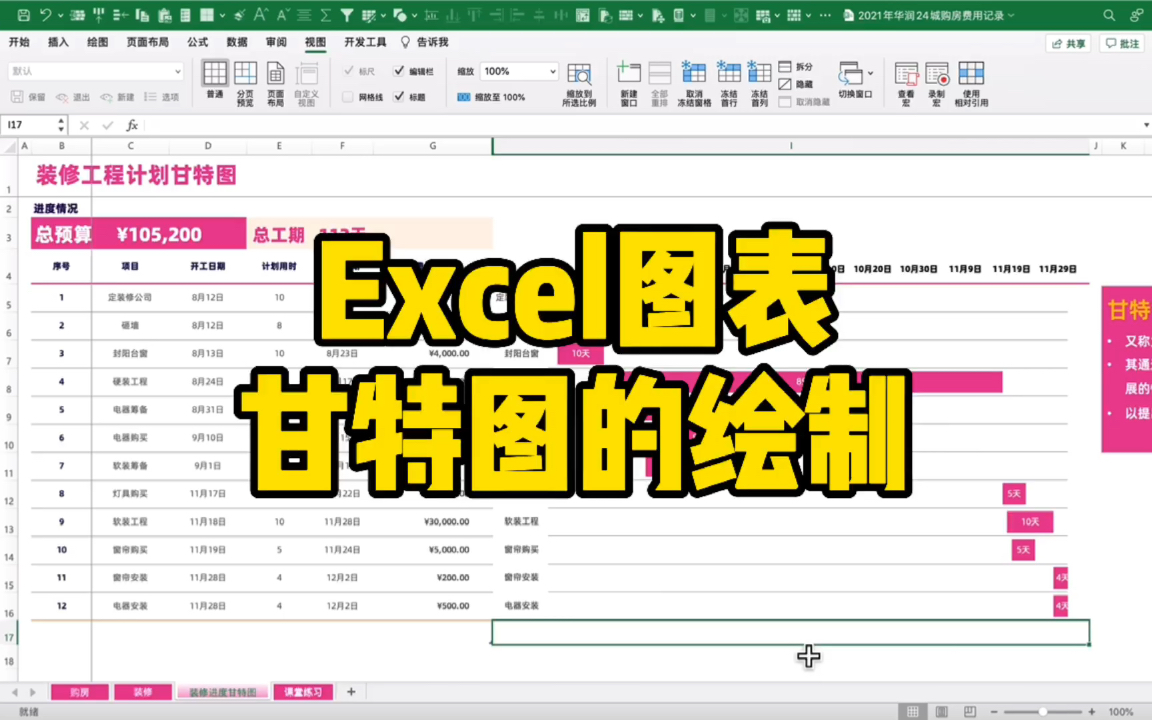 【Excel技巧】甘特图的绘制哔哩哔哩bilibili