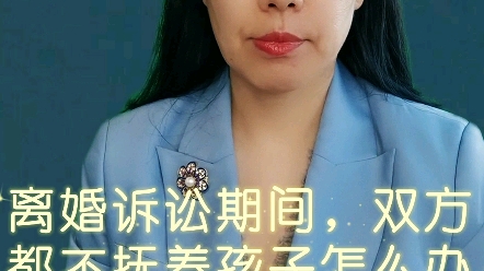 离婚诉讼期间,双方都不抚养孩子怎么办哔哩哔哩bilibili