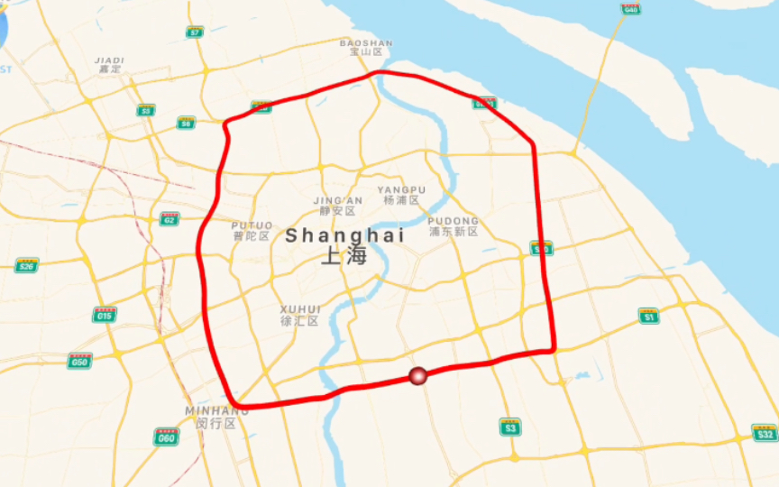 上海外环区域图图片