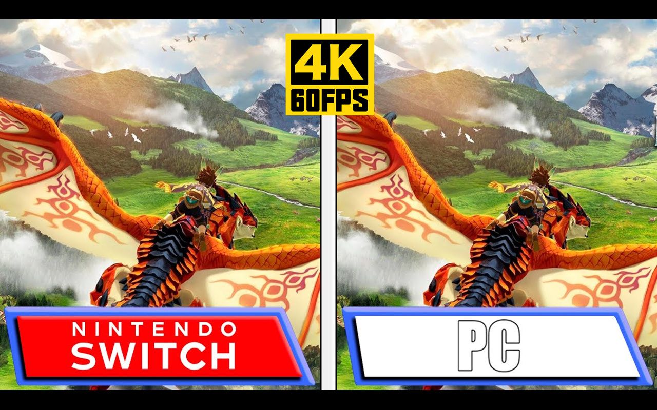 [图]【4K60帧】怪物猎人物语2：破灭之翼 | Switch vs PC | 画质与帧数详细对比