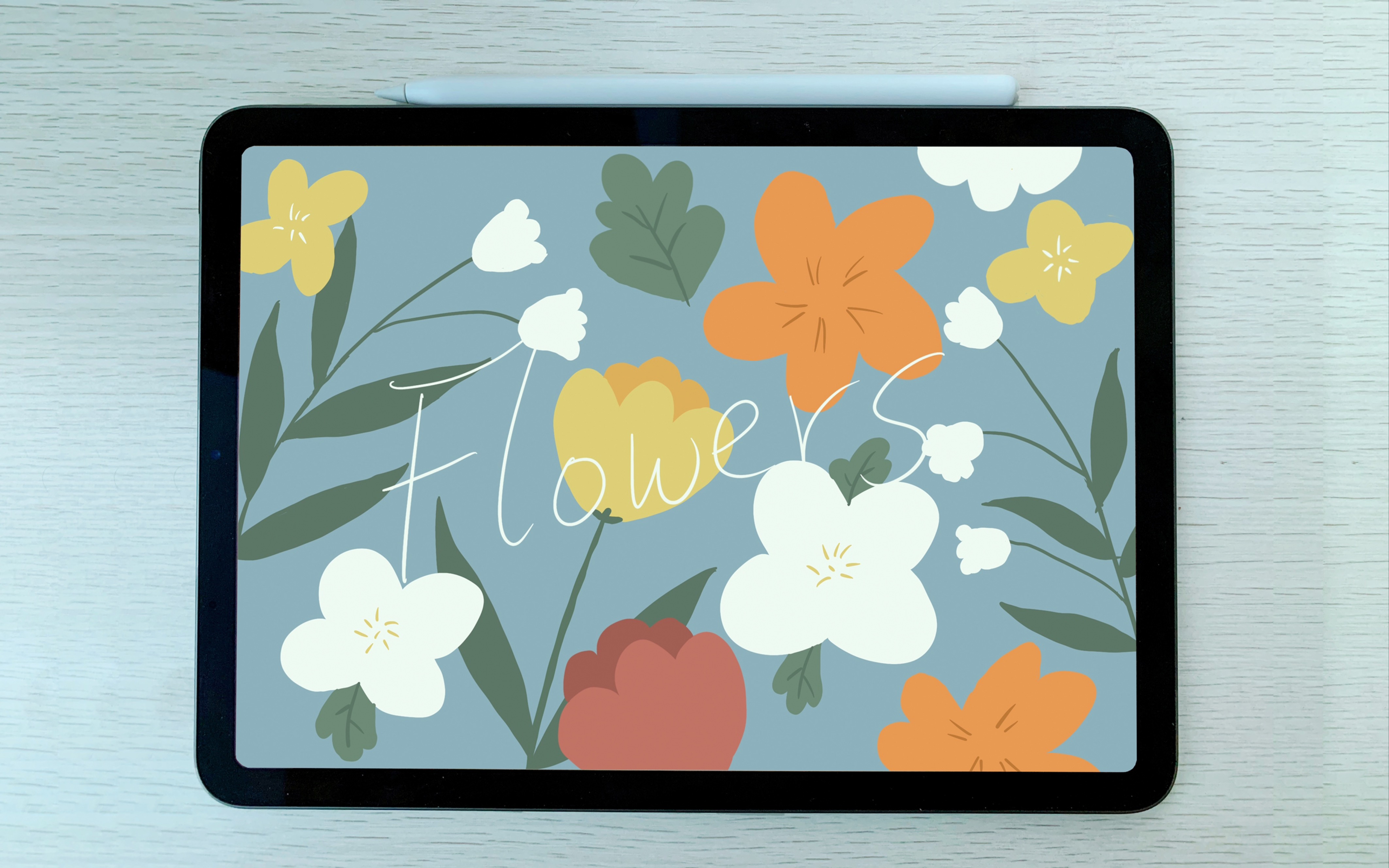【ipad绘画】春天的花花|临摹一张壁纸测试新入手的磁吸类纸膜|柒慕的