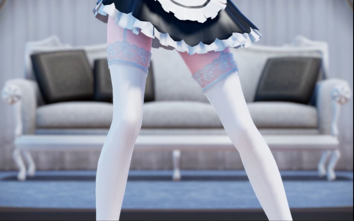 【mmd】性感白丝女仆你喜欢吗?