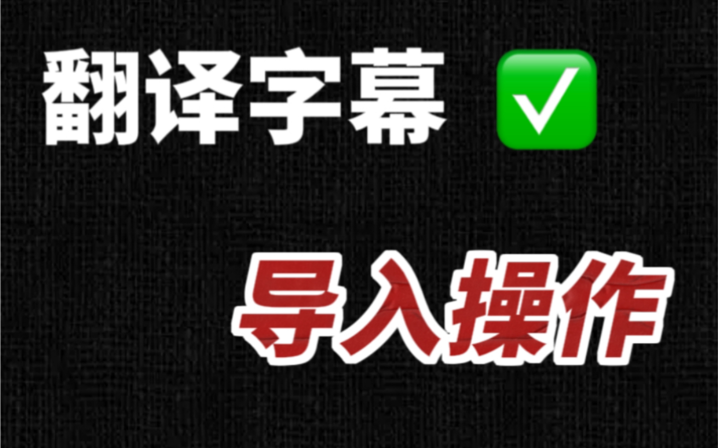 干货教你5分钟翻译双语字幕/无字幕英语视频/翻译导入视频操作哔哩哔哩bilibili