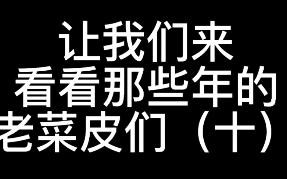 让我们来看看那些年的老菜皮们(十)哔哩哔哩bilibili