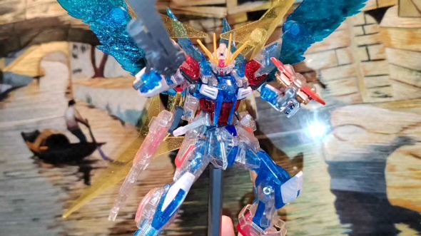 当hg星际创制强袭rg系统彩透蓝色骨架与帕拉夫斯基粒子彩透外甲结合会