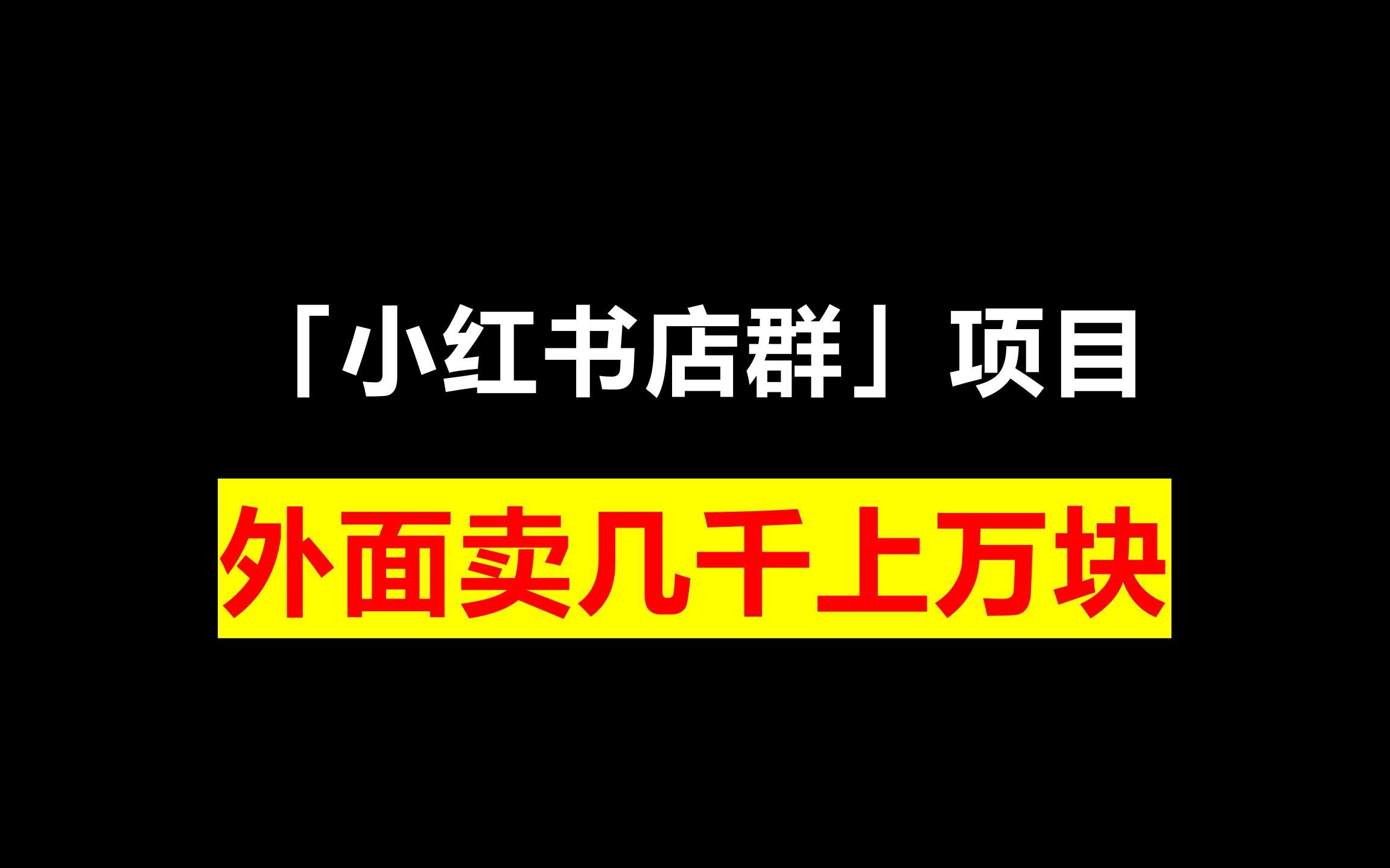 外面卖几千上万块的「小红书店群」项目,是怎么玩的?哔哩哔哩bilibili