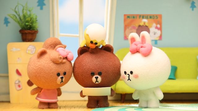 【定格动画】超级可爱的羊毛毡定格动画!和LINEFRIENDS一起拍照吧,留下美好回忆!第一弹哔哩哔哩bilibili