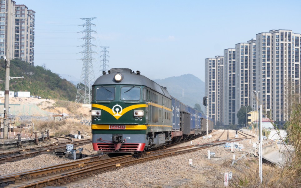 【漳龙线】44501 广铁汕段df4b 9317 通过红炭山站 龙川方向