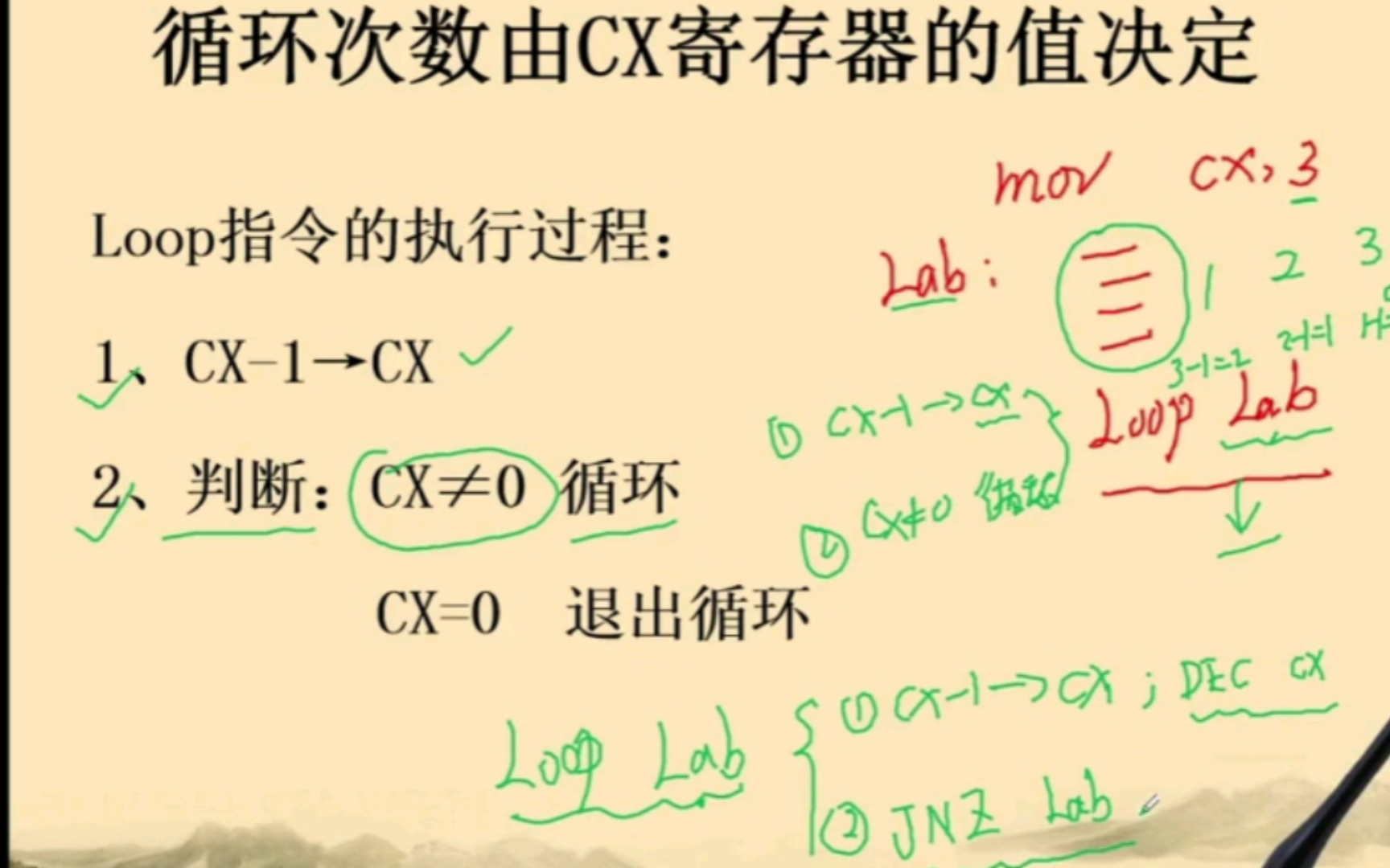 循环程序设计(Loop指令内容讲解)微机原理与汇编哔哩哔哩bilibili