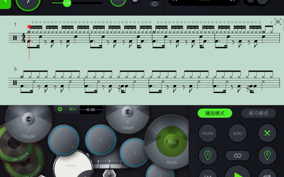 numblinkinpark架子鼓动态鼓谱