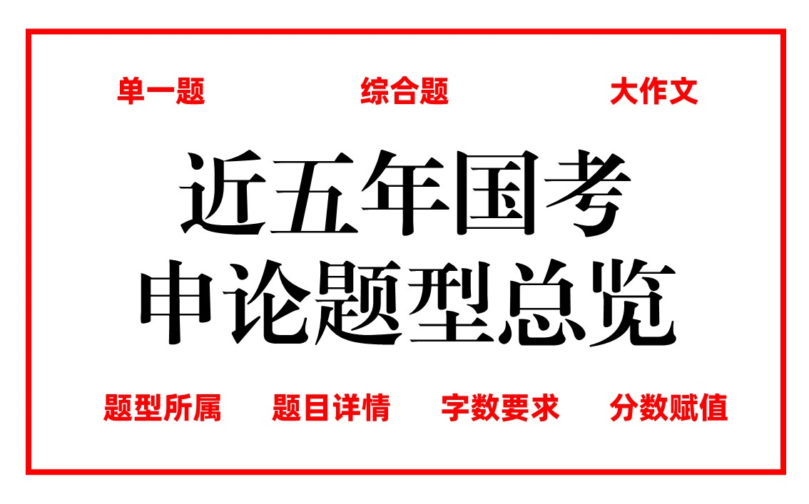 【申论】国考申论题型详情一览哔哩哔哩bilibili