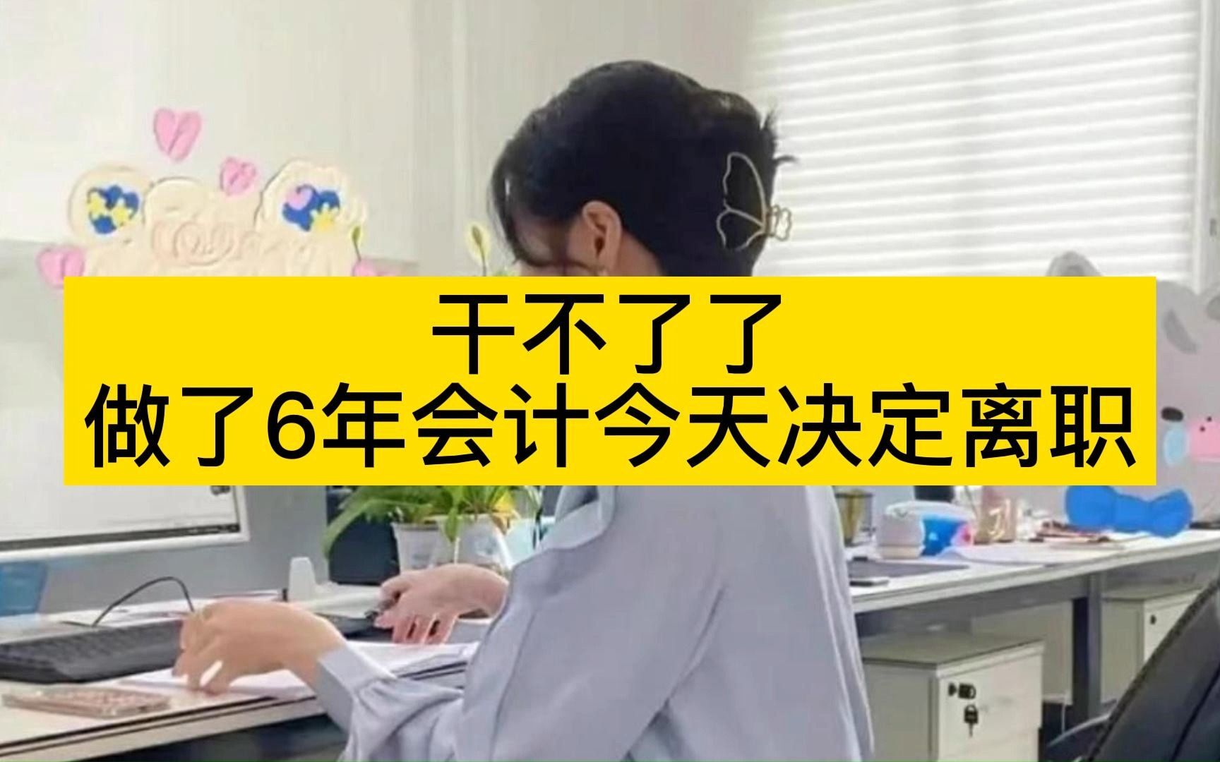 干不了了!做了6年会计今天决定离职哔哩哔哩bilibili