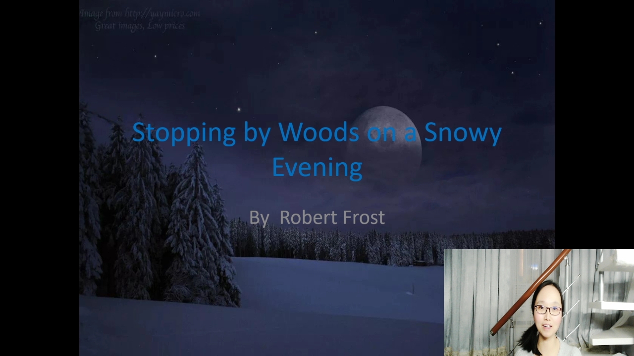 [图]stopping by woods on a snowy evening#平安夜的祝福#英文经典诗歌朗诵#