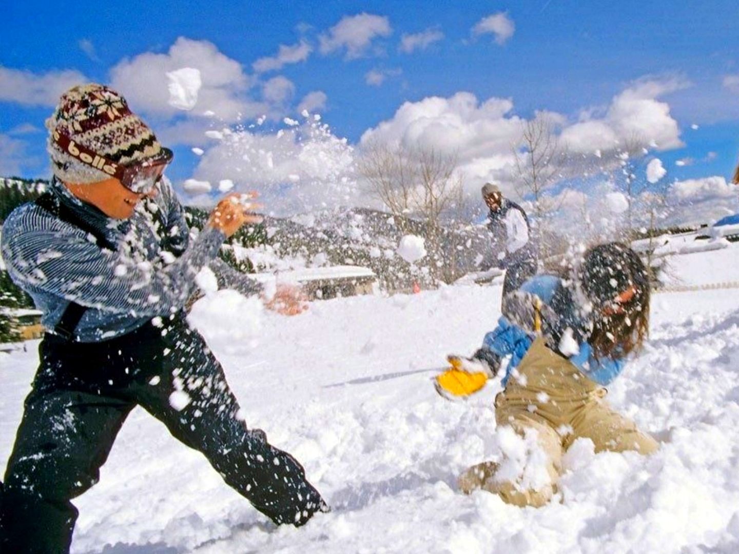 打雪仗真实图片图片