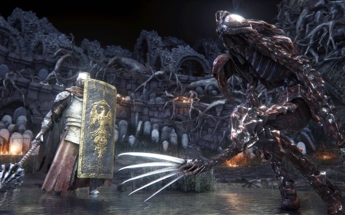 魂3:教堂骑士vs鸦人骑士_单机游戏热门视频