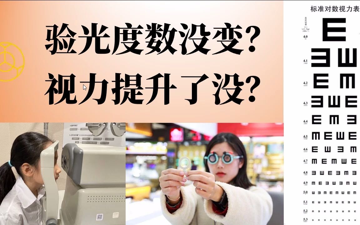 [图]视力提升为什么验光度数没变？验光度数还在，视力提升了没？验光单？视力表？如何检测视力更准确？