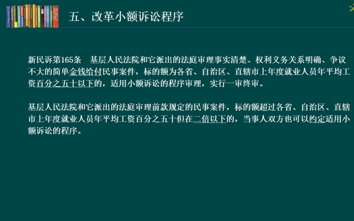 第五章、改革小额诉讼程序哔哩哔哩bilibili